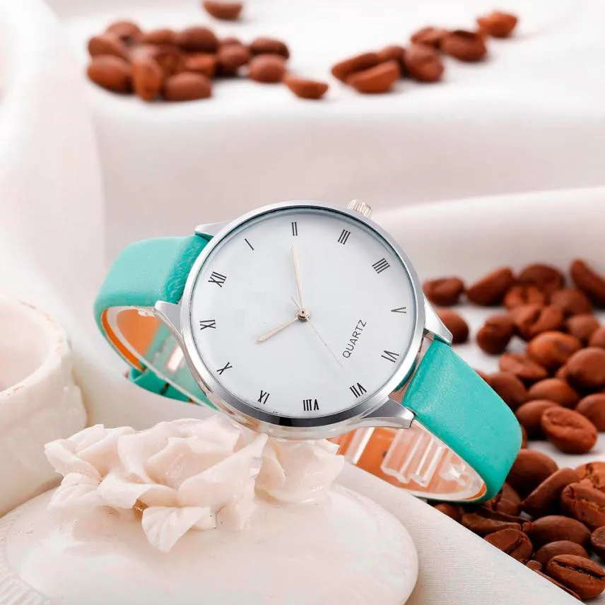 Geneva модные брендовые женские наручные часы с ремешком из искусственной кожи кварцевые ЖЕНСКИЕ НАРЯДНЫЕ водонепроницаемые наручные часы мужские часы relojes para mujer