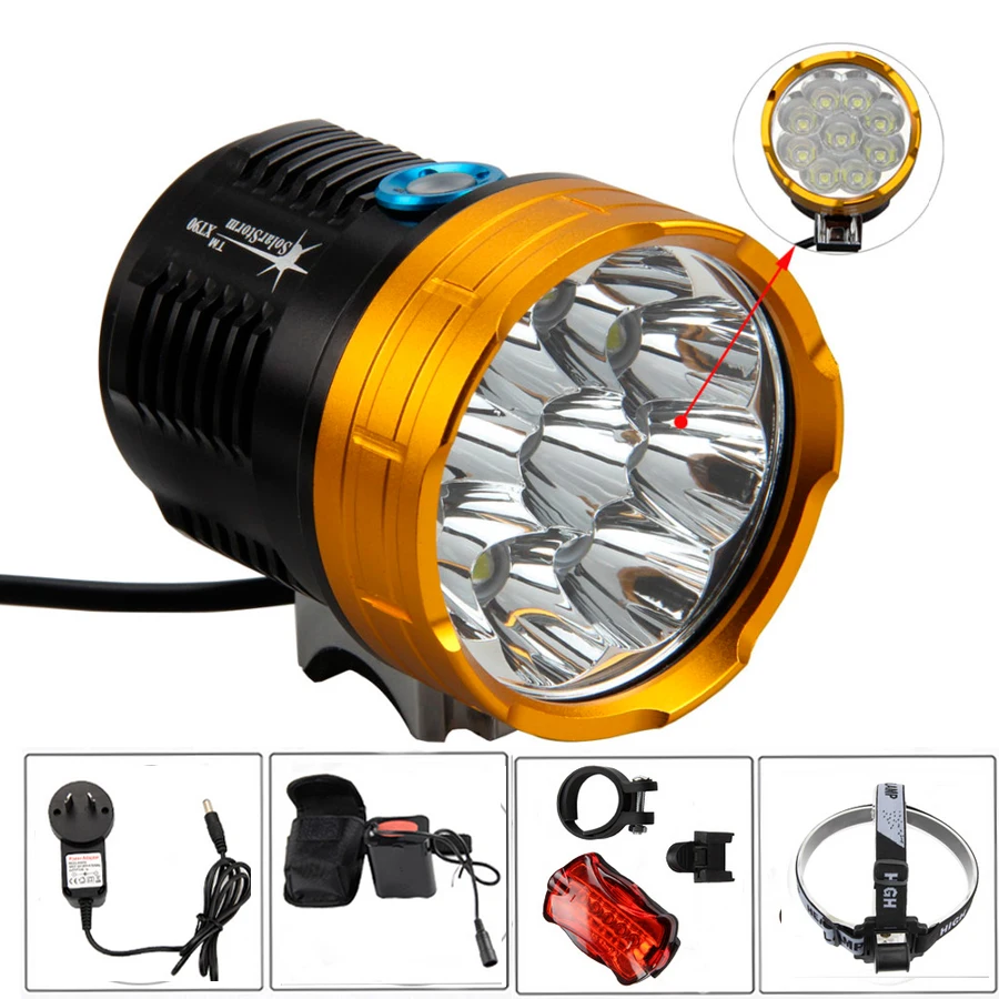 

18000 lumen 9L2 LED Mountain Bicycle Light 9xCree XM-L2 (T6) LED Cycling Bike headlights+18650 8800mah Battery Pack+ Charger