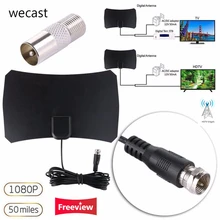 Digital HDTV Freeview Indoor TV Antenna For DTMB ATSC ISDB-T DVB-T 50 Miles Range Antena TV Radius Aerial TV Surf HD TV Fox VHF