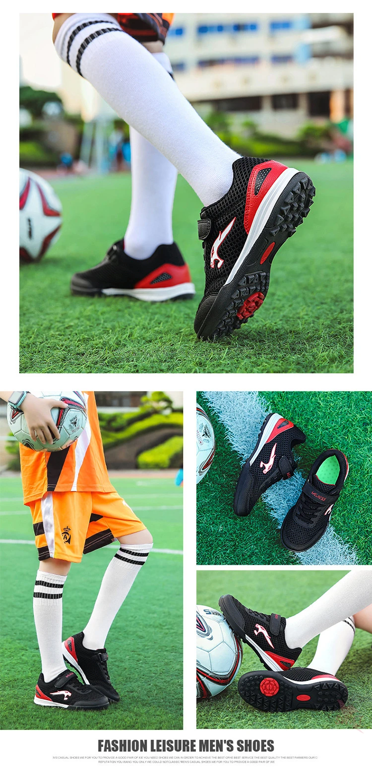 28-36 мальчики дети дышащая сетка вамп шипованные кросовки для футбола Футбольная обувь TF Жесткий суд Бутсы для футзала сапоги подростковые