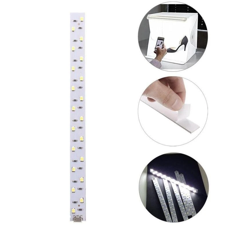 

New 20CM 35CM LED Light Strip Photo Studio Lighting Soft Box Shooting Tent Closet Lightbox Photography Box Studio Accessories