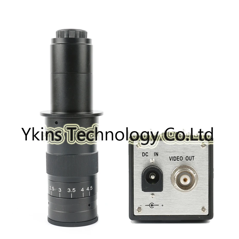 

1/3-inch CCD digital video microscope camera BNC color video PAL NTSC + 180X C-mount lens for industrial laboratories