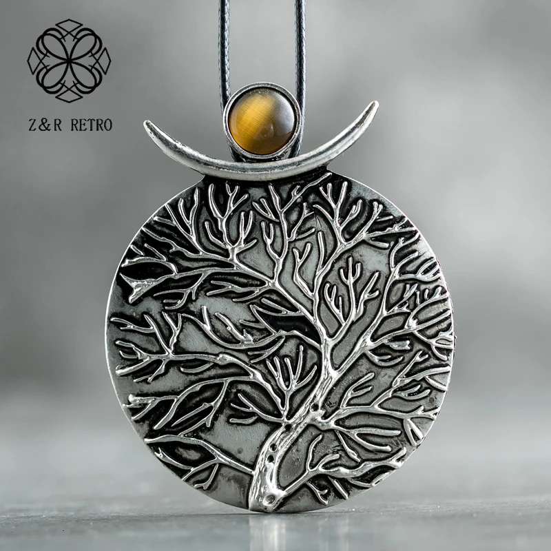 

2019 Life Tree Unicorn Necklace Zinc Alloy Necklace Big Women Vintage Jewlery Accessories Gift For Women Silver Pendant Necklace