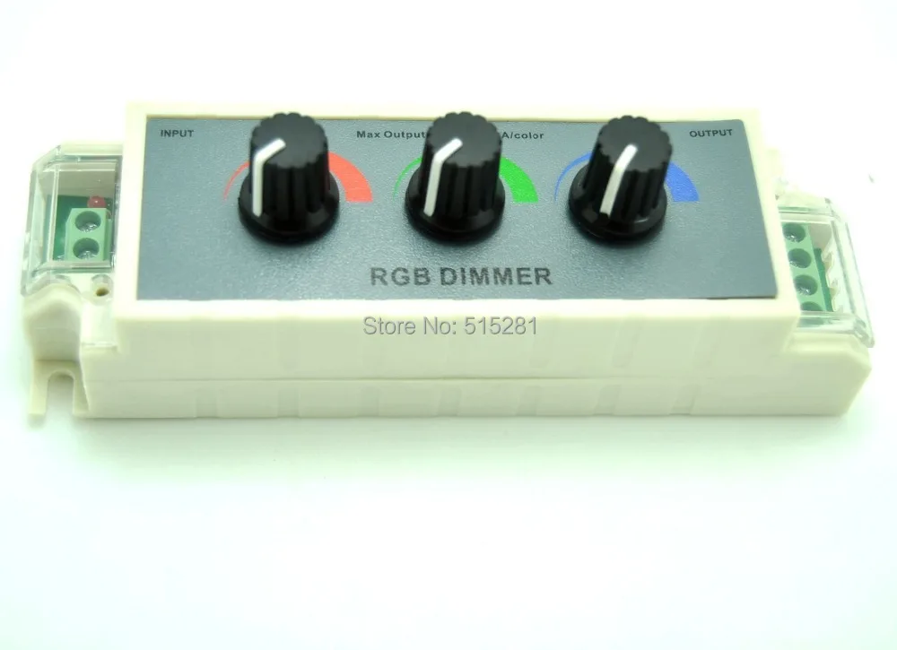 

BSOD RGB Led Controller Dimmer DC12-24V 3A 3 CMOS Drain-open for 3528/5630/5050RGB Strip or RGB Lamp