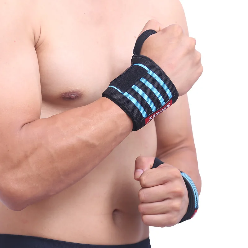 2pcs Wristband Wrist Support Weight Lifting Gym Training Wrist Support Brace Straps Wraps Crossfit Powerlifting Bodybuilding