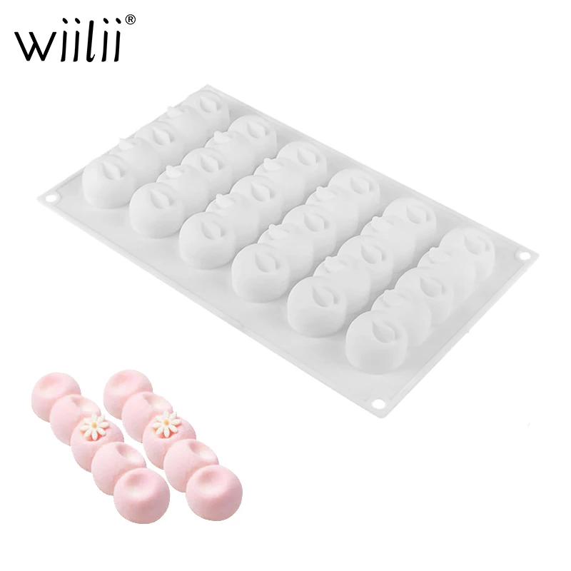 

6 Cavity Round Ball Strip Dessert Mold For Wedding Cake Decoration Tools DIY Ice Cream Chocolate Moulds Silicone Baking Molds