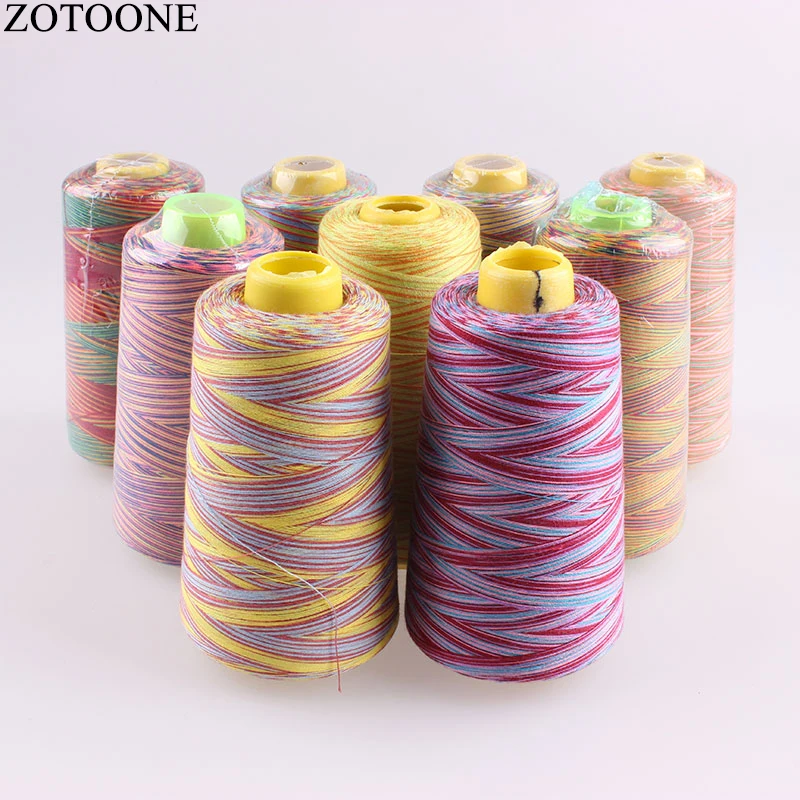 

ZOTOONE 3000Y 40S/2 Spool 100% Polyester Sewing Thread Colorful Embroidery Line Threads Jeans for Sewing Thighs Machine Yarn C