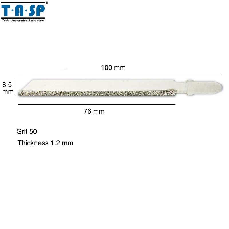 TASP 100 мм 4 дюйма Алмазное покрытие лобзик лезвия для гранитной керамики и резки плитки с Т-образной зернистостью 50