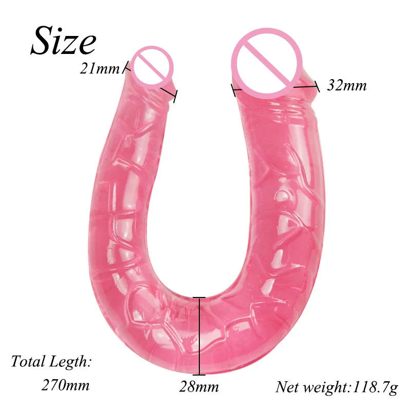 Double Dildos Long Dual Penis Head Adult Sex toy For Women Flexible Double Dildo Dong & Penis Lesbian Dual Penis Huge dildo (10)