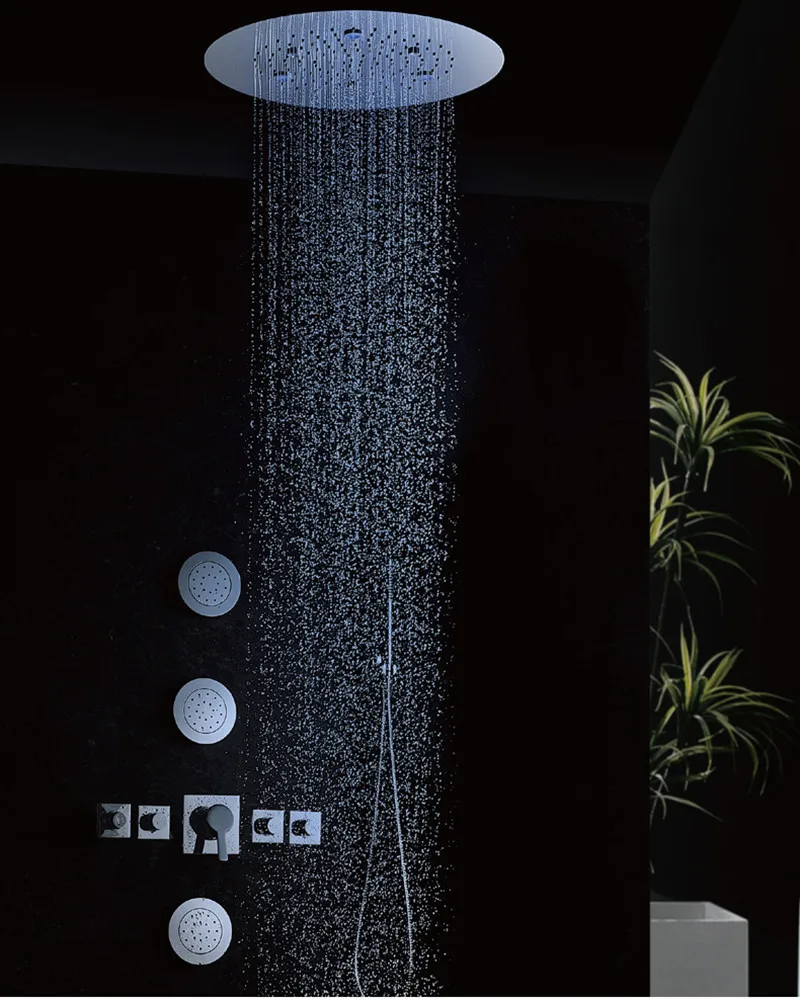 led round shower set