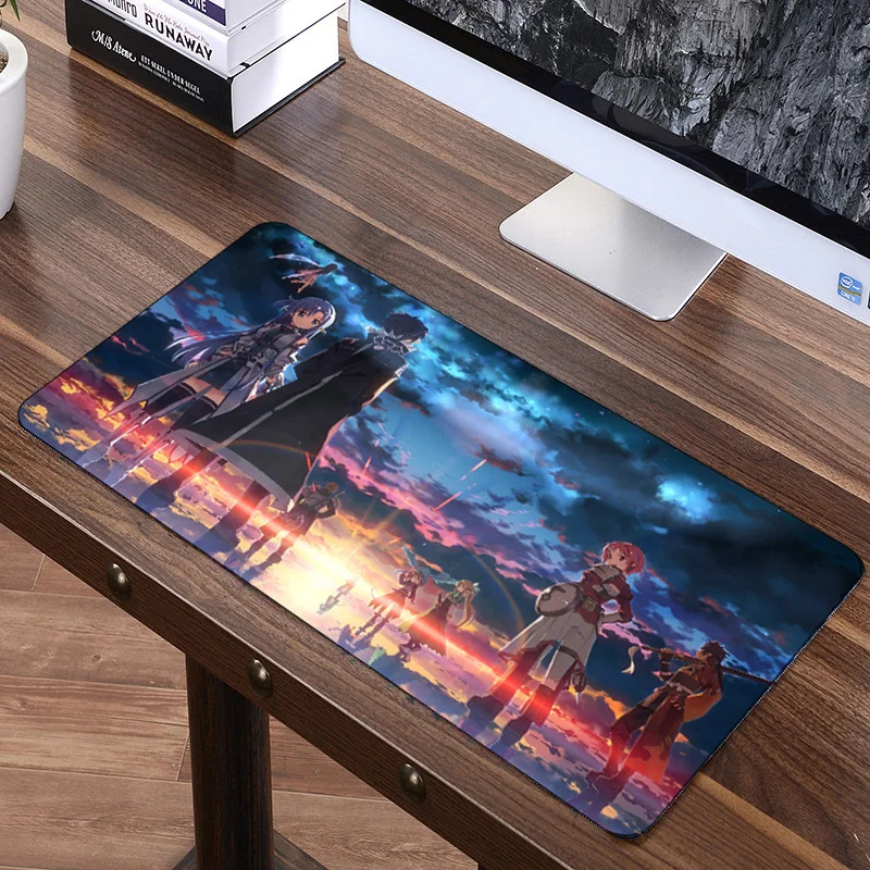 FFFAS 60x35 см японский аниме коврик для мыши геймер игровой коврик для мыши Клавиатура коврик для мальчика Indoorsman Sword Art Online Shino kiito Asuna