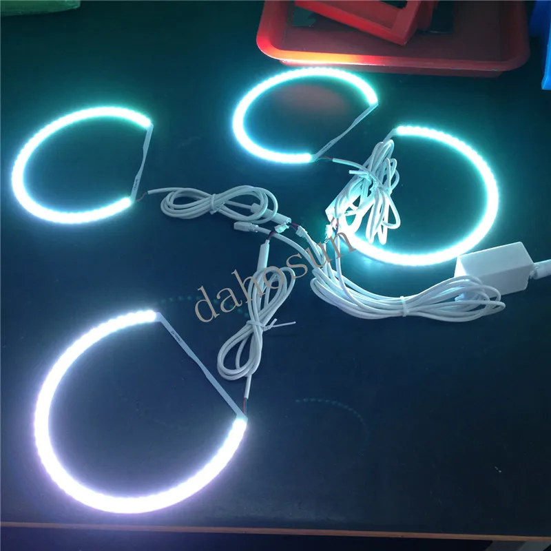 4 шт. X RGB F30 ангельские глазки 5050 квадратный u образный диаметр 102 мм 105 цветной