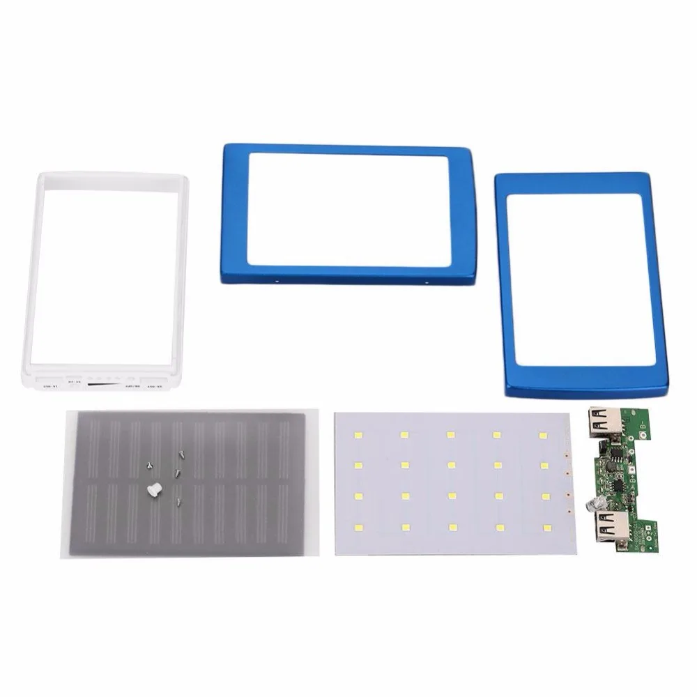 MV power 5 цветов двойной USB светодиодный печатная плата PCBA панель солнечной энергии DIY Kit солнечная панель банк питания для-18650-зарядное устройство