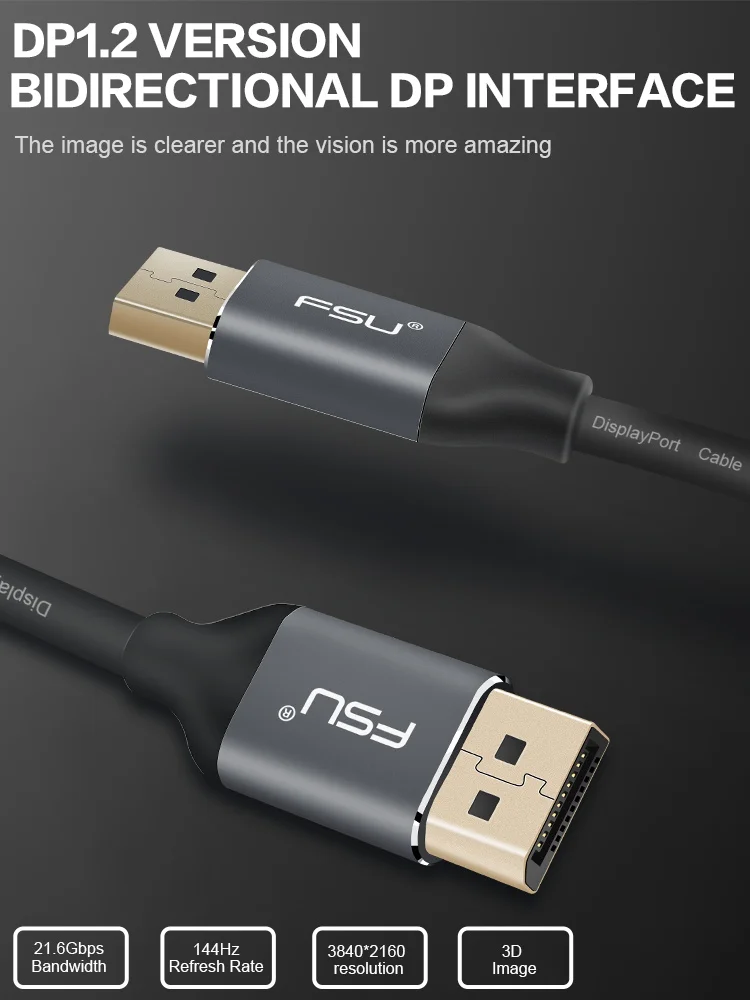 Кабель с разъемом типа папа 1 2 в адаптер 4K 60 Гц для HDTV проектора dp dp|Кабели VGA| |