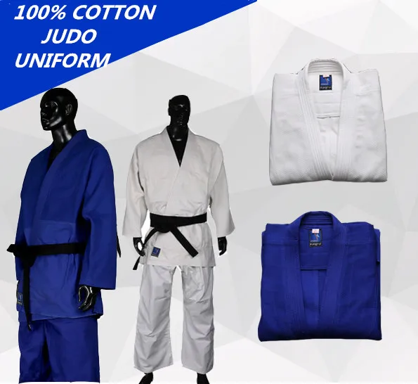 High Quality Blue and White ki mono Jiu Jitsu gi Judo uniform Standard