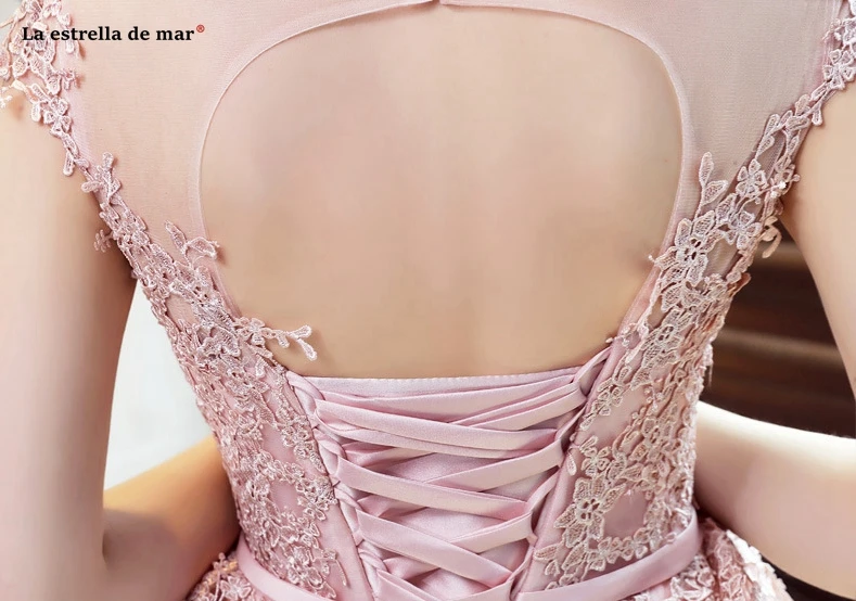Элегантное платье vestido de madrinha de casamento2019 новая кружевная атласная шляпа рукава открытая линия розовое платье подружки невесты длинный халат