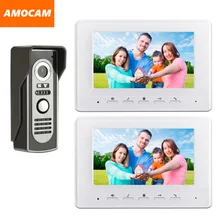 7″ Monitor Video Doorbell Door Phone Kit IR Night Vision Aluminum Alloy Door Camera Video Intercom interphone System 2-Screen