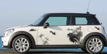 

Car Stickers Full Body Cover Decal Chinese Wash Painting Lotus Flower Bamboo Graphic for Nissan Ford Focus Subaru Universal