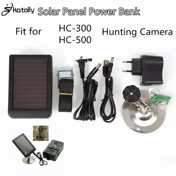 

Skatolly 1500mAh Solar Panel Charger EU/US Plug Battery Power Bank for SUNTEK Hunting Cameras HC300M HC500M Scouting Camera