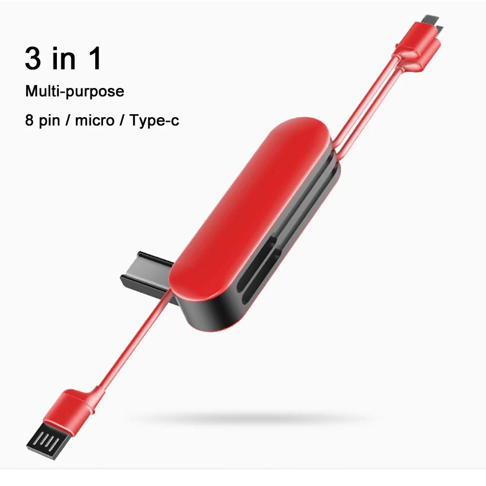 PORTEFEUILLE 3in1saber Multifunction  data cable for android data cable iphone 6 7 XS micro usb type c adapter for huawei mate20 (9)