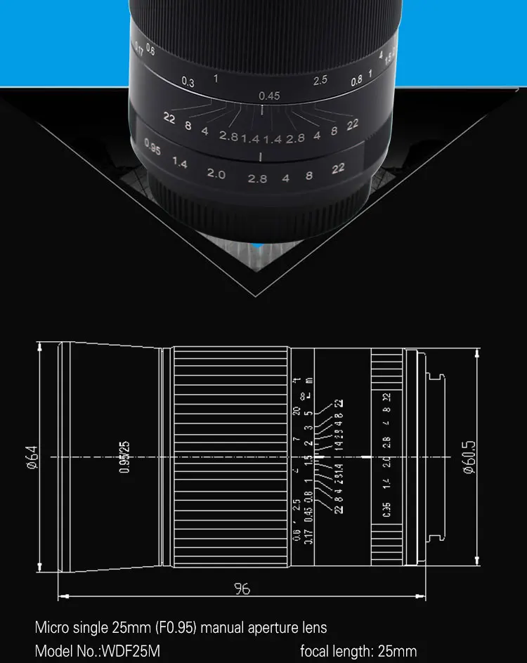 KAXINDA 25 мм F0.95 микро одиночный объектив для olimpus Canon Fuji sony одиночный объектив с большой апертурой E