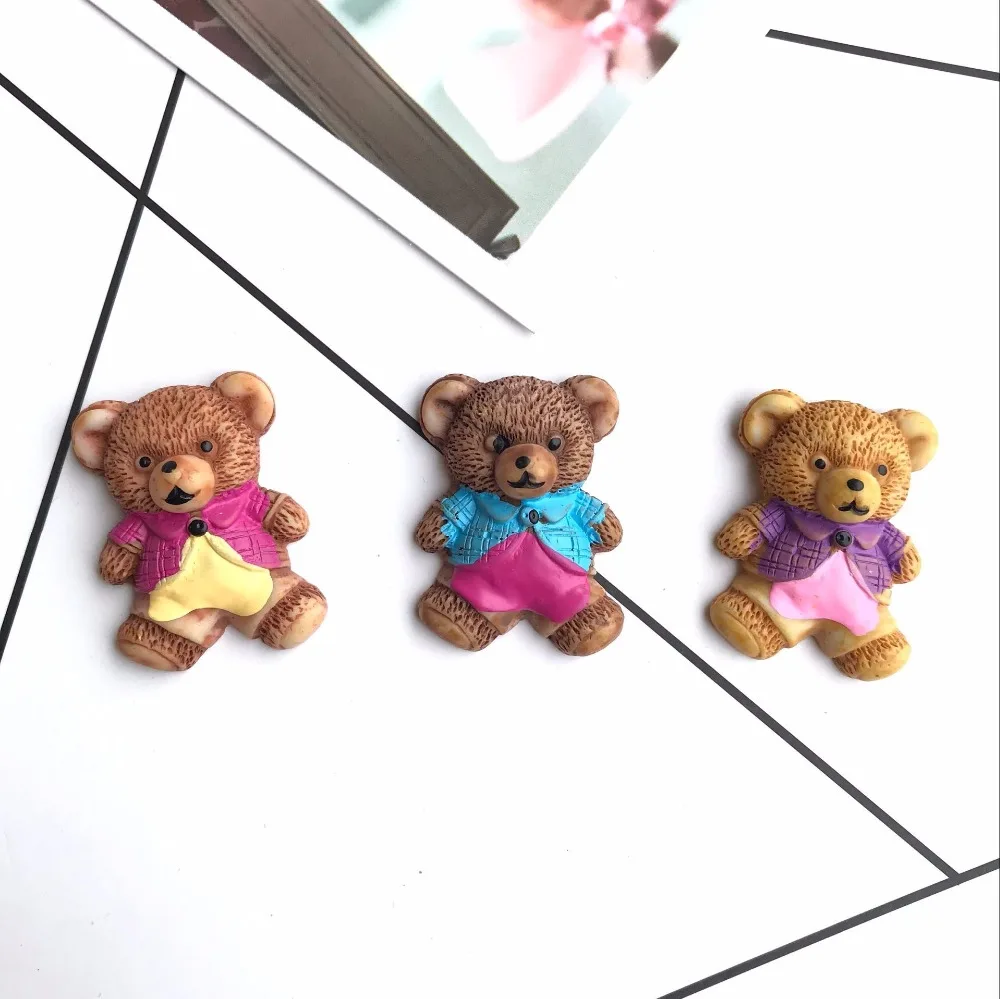 

10pcs/lot kawaii resin cabochons accessoires DIY flat back resin cartoon Little bear charms diy
