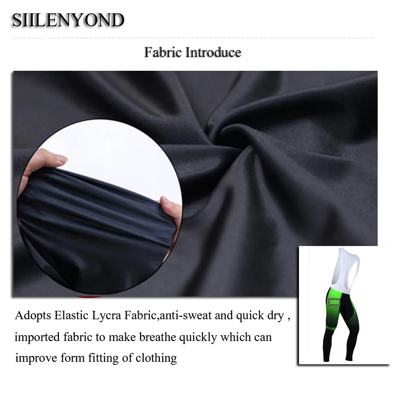 Siilenyond, зимний комбинезон для велоспорта, горный велосипед, Велоспорт, плотный, термо флис, велосипедные брюки с 3D гелевой подкладкой