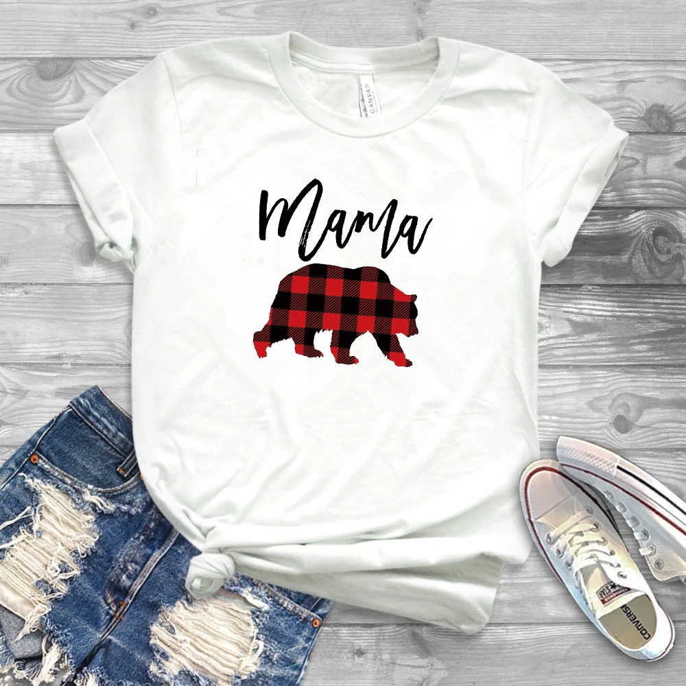 

2019 Mama Bear Shirt Women Casual Shirt Mom Life T-shirt Cute Mom Shirt Gift For Mom