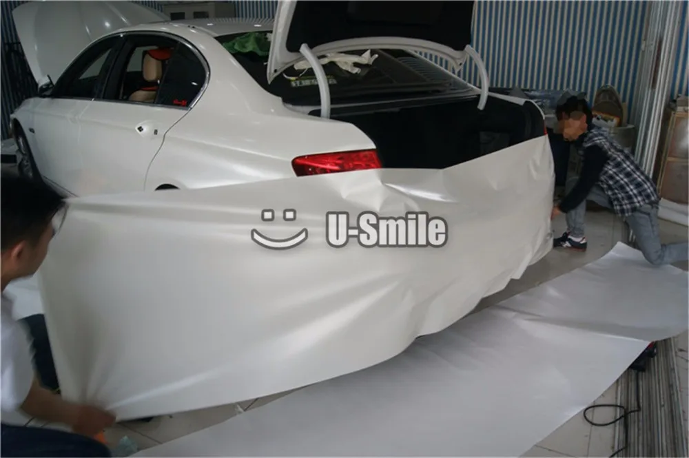 - Premium Matte Satin Ceramic White Vinyl Car Wrapping Film Sticker Bubble Free Car Styling