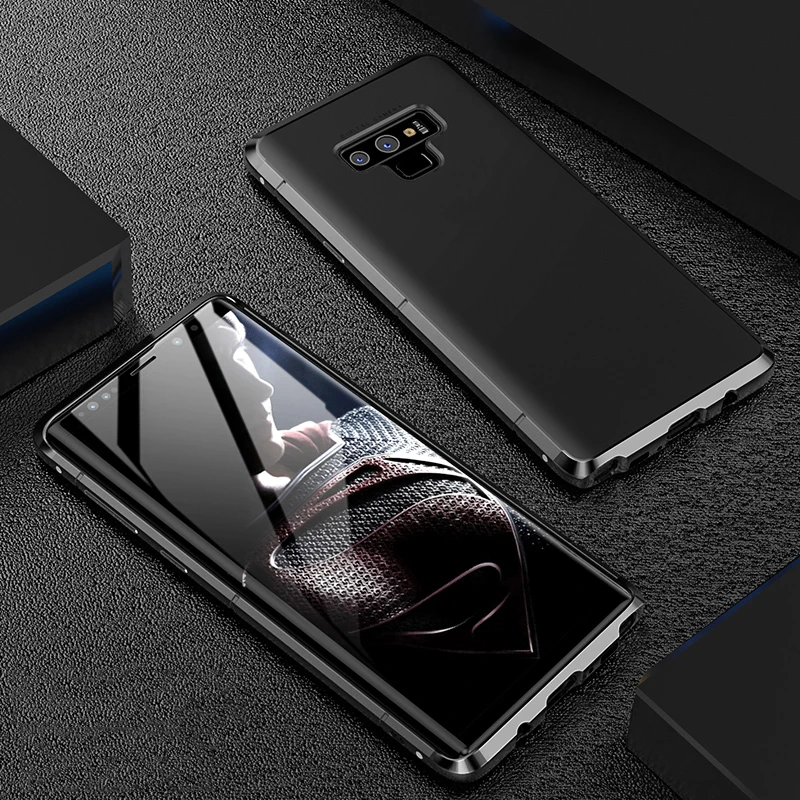 Роскошный чехол для Samsung Galaxy Note 9 360 полная защита 3 в 1 Алюминиевый металлический