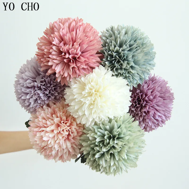 Йо Чо 2 шт Высокое качество искусственные цветы яркий шелк моделирование Одуванчик цветы для свадьбы праздничный Декор для дома искусственные цветы