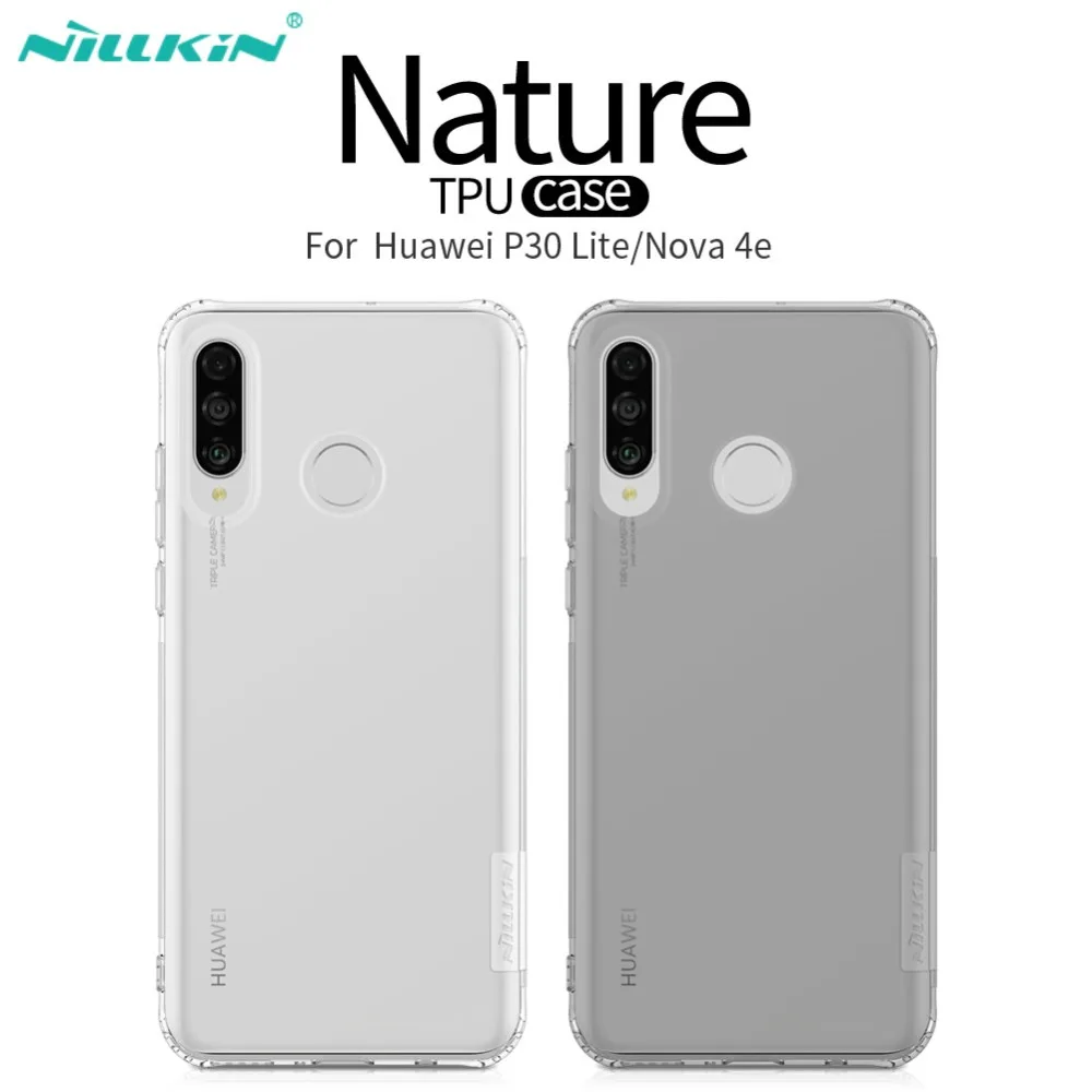 

NILLKIN Nature TPU Case For Huawei Nova 4e Soft Transparent Airbag Anti-knock Silicon Back Cover For Huawei P30 Lite/Nova 4e