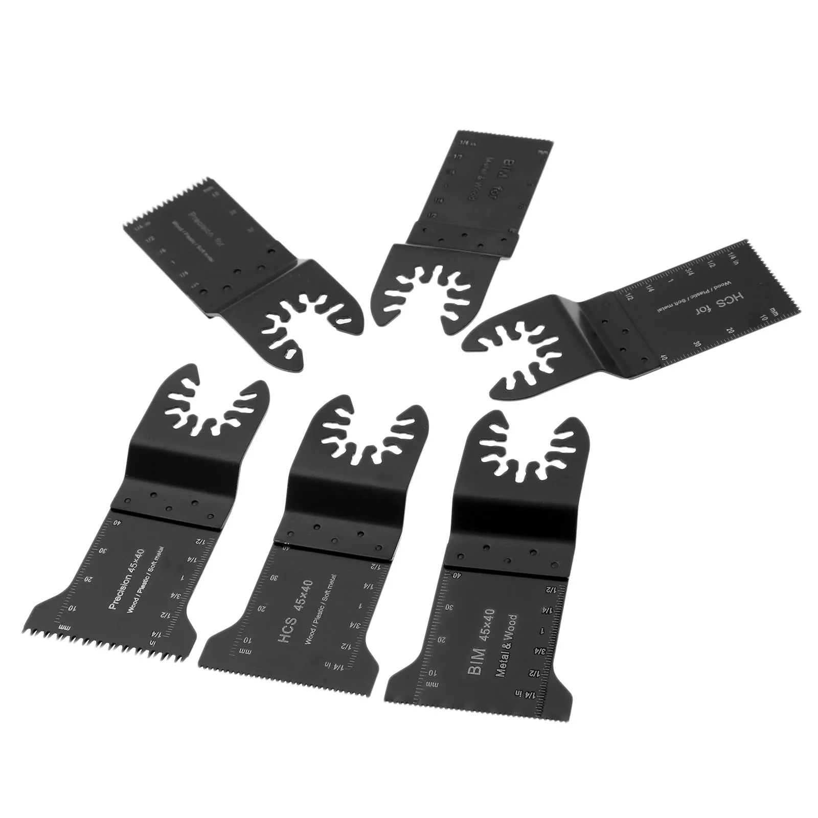 

DRELD 6pcs Oscillating MultiTools 32-45mm Quick Release Saw Blade Multifunction Tools For Multimaster Renovator Bosch Power Tool