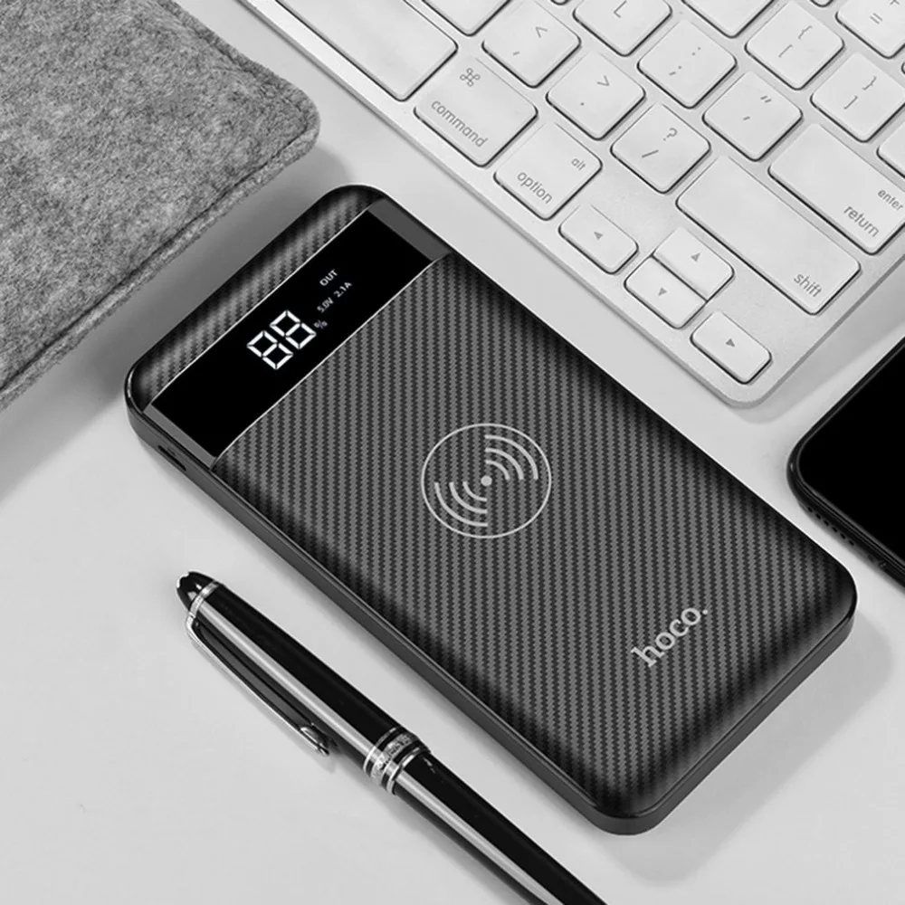 HOCO power bank 10000 mAh Portable quick charge power bank Dual USB Wireless Mobile Phone Battery Charger External Battery Pack HOCO power bank 10000 mAh Portable quick charge power bank Dual USB Wireless Mobile Phone Battery Charger External Battery Pack