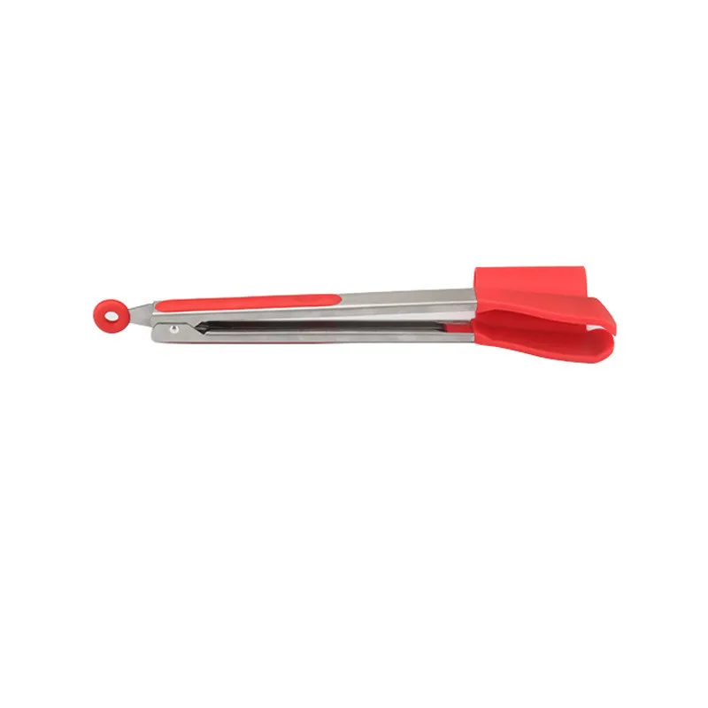 Clever Tongs 2 in 1 Kitchen Spatula & Tongs Non-stick Heat Resistant Stainless Steel Frame Silicone Kitchen Helper 9inch 12inch4