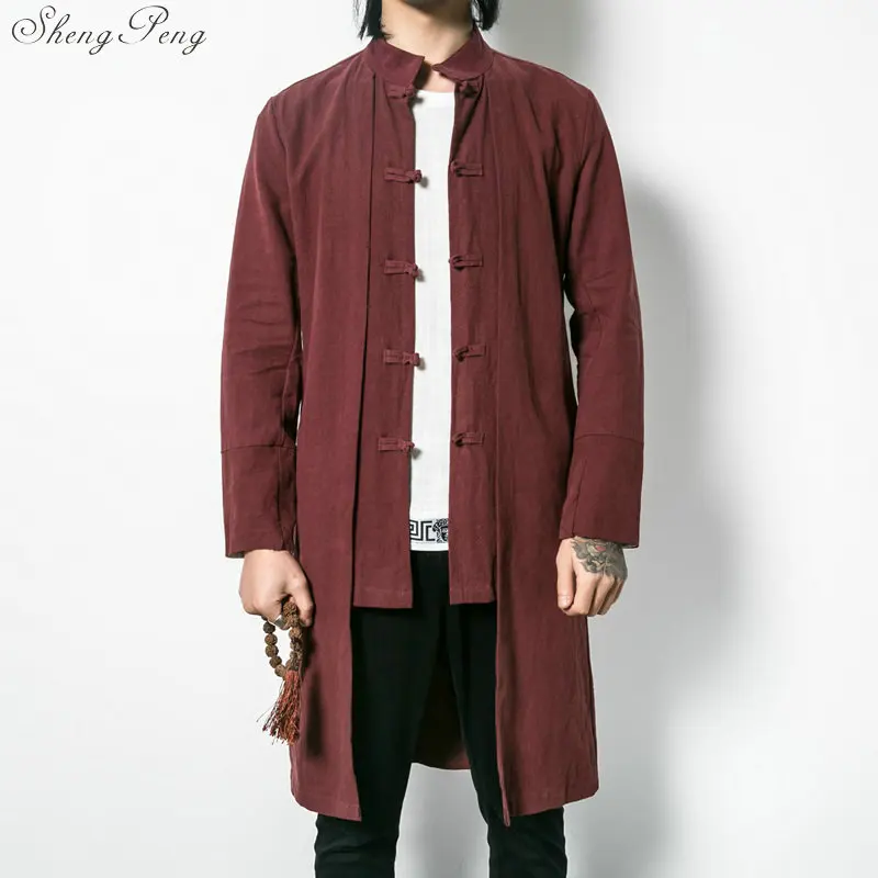 Традиционная китайская одежда для мужчин одежды стиля Востока для мужчин Китайская традиционная мужская одежда V1008