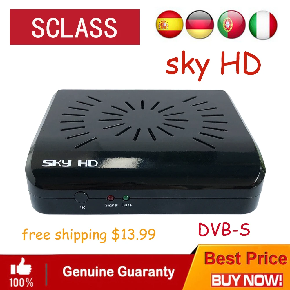 

NEW original SCLASS SKY HD K2 DVB-S TV Box Support AV Automatic PAL/NTSC conversion free shipping satellite receiver