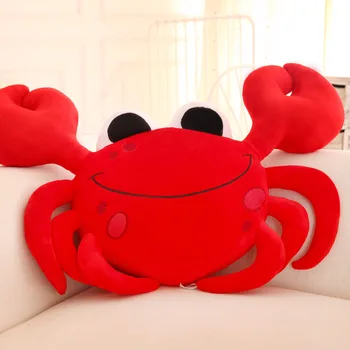 

55 CM Soft Crabs Pillow Plush Toys Cancer Girl Boy Creative Stuffed Animal Steamed Cushion Sleeping Dolls Valentine's Day Gift
