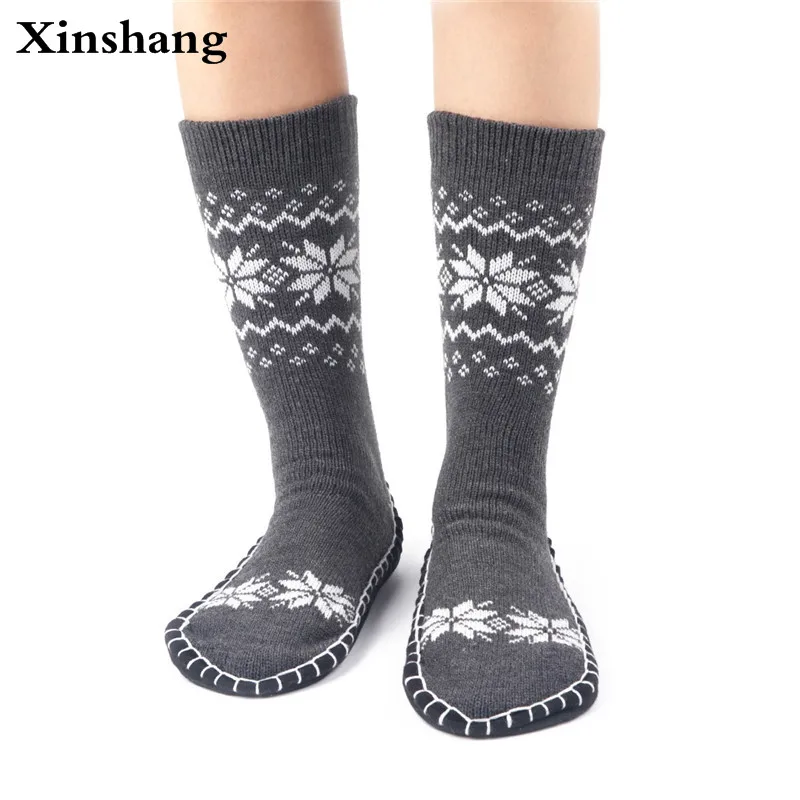 

Xinshang Winter Thickening Slip-resistant Adult Floor Indoor Shoes Men at Home Indoor Shoes Ankle Carpet Wear in the Warm Stove