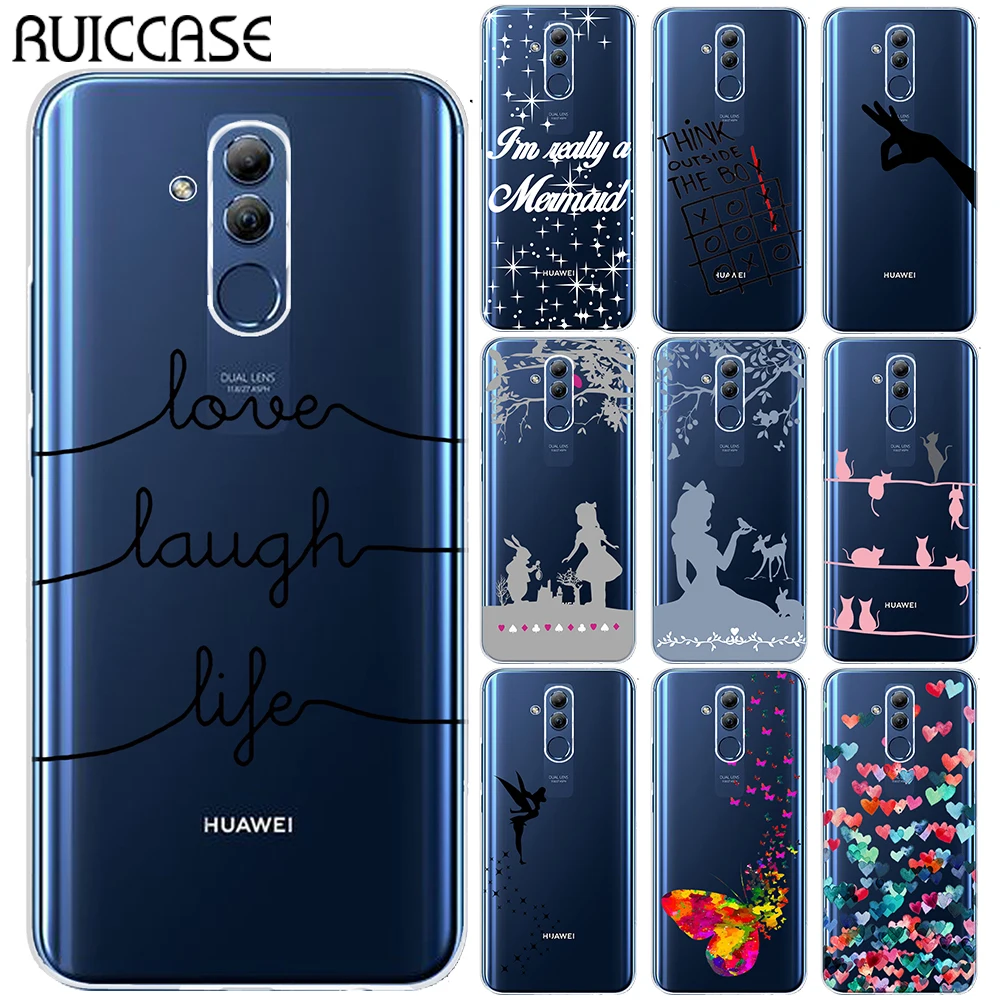 

Love Laugh Life Soft TPU Case Cover For Huawei Mate 10 20 Lite Pro Honor 9 10 Lite 8X 8C 7A Y6 2018 NOVA 3 3I 4 Tinker Bell Capa