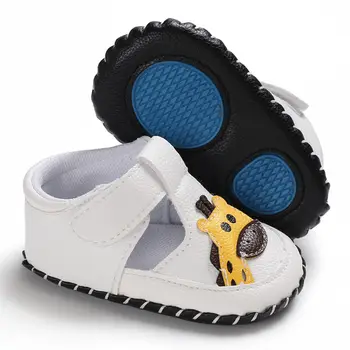 

Newborn Girls Shoes Boys First Walkers Shoes Elephant Giraffe Printed Toddler Anti-Slip Soft Baby First Walkers PU Shoes 0-18M