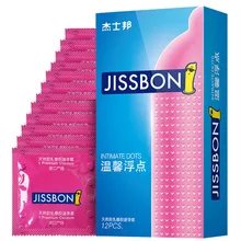 3/12pcs Jissbon intimate dots Condoms for men Warm Floating Point Condom Natural Latex premium condon Adult Sex Toy prezervatif