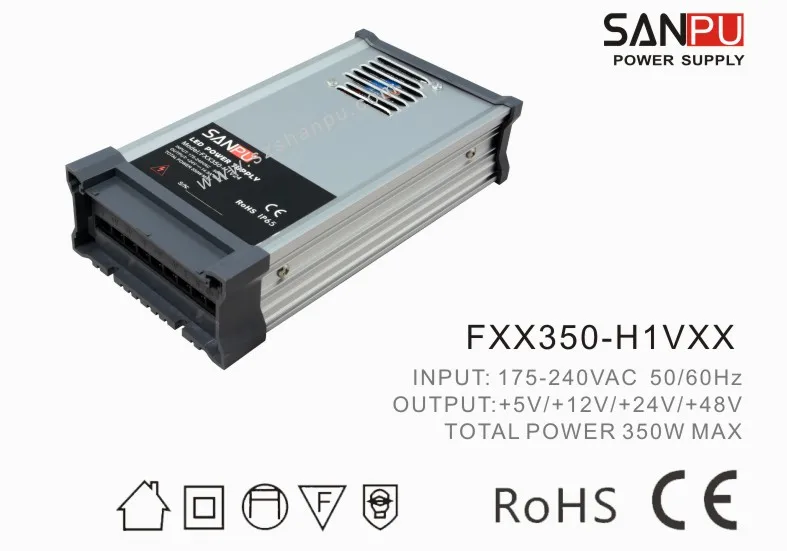 

New SANPU High Quality Switching Power Supply LED Power Supply 12V 30A 350W Transformer 220V to 12V Rainproof LED Driver SMPS