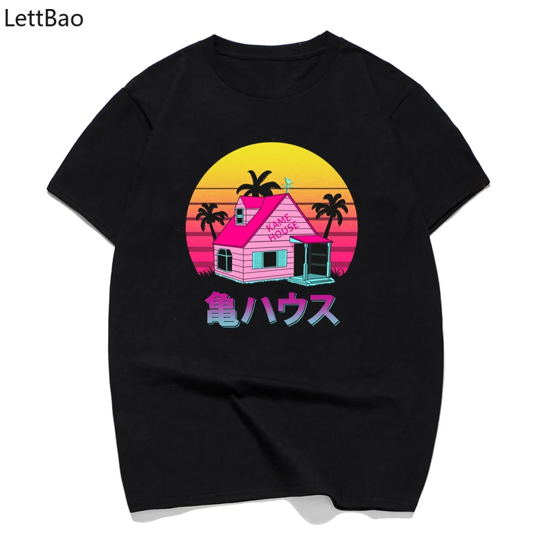 

Japan Anime Retro Kame House Tshirt Dragon Ball T Shirt Men Casual Loose Streetwear Summer Camiseta Funny T Shirts Vetement Mode