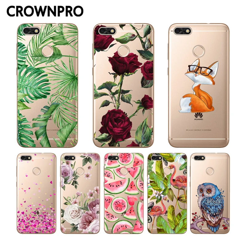 

CROWNPRO Soft Silicone FOR Capa Huawei P9 Lite Mini Case Cover Nova Lite 2017 Cases SLA-L22 RU Version TPU Y6 Pro 2017 Fundas