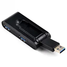 Портативная ультрафиолетовая мини-лампа на 4 порта USB 3,0 вращать HUB адаптер для настольных ПК, ноутбуков, Тетрадь расширения
