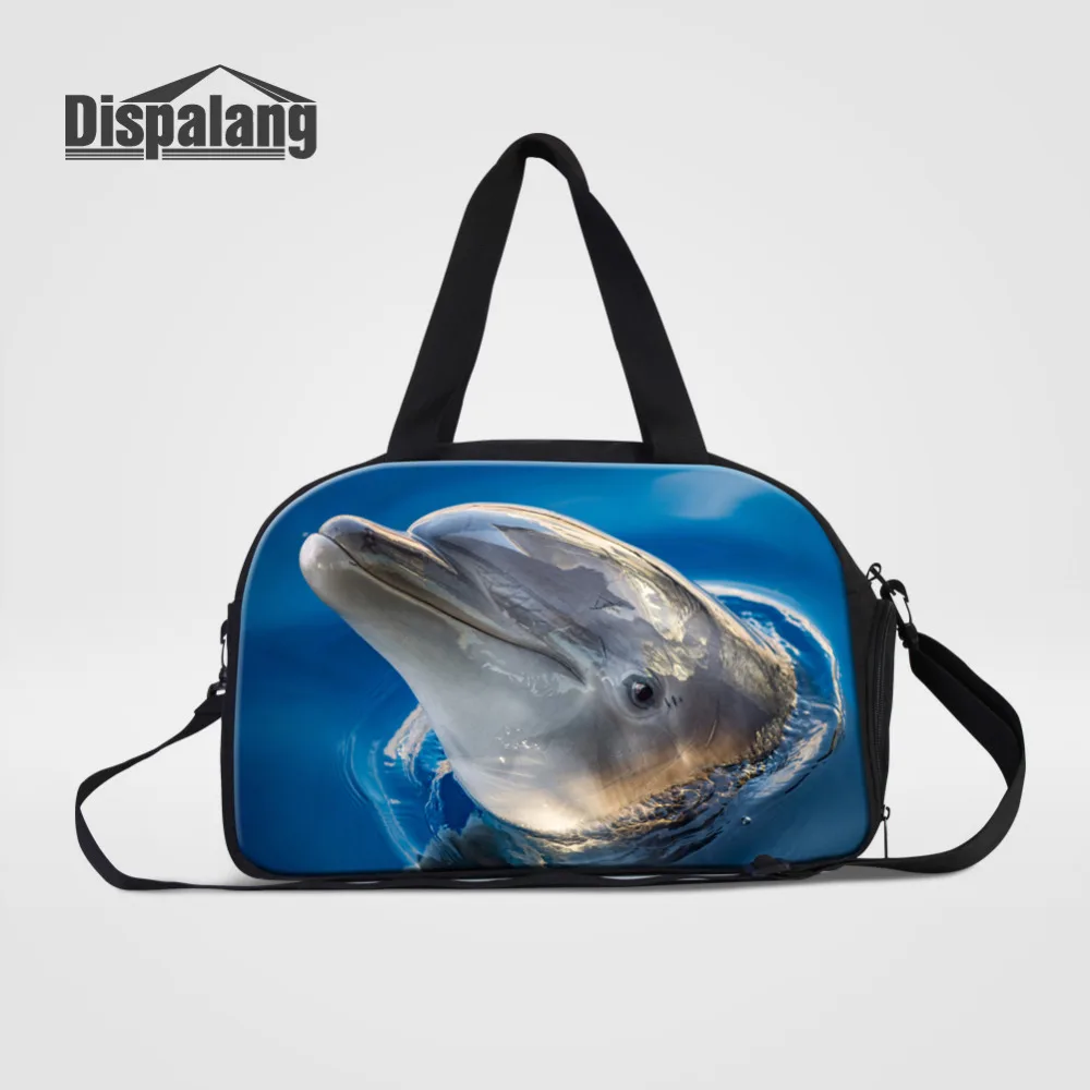 Dispalang дорожная сумка большая Для мужчин ручной Чемодан путешествовать Сумки Дельфин животных выходные сумка Многофункциональный