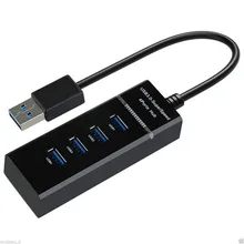 4 Port USB Hub 3.0 USB Splitter High Speed 5Gbps USB 3.0 Hub LED With ON/OFF Switch For Tablet Laptop Computer Notebook