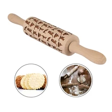 Кошка шаблон деревянная Скалка лазерное тиснение выпечки печенья для макарон, для бисквитов Pin трафарет для выпечки кухонный инструмент Аксессуары