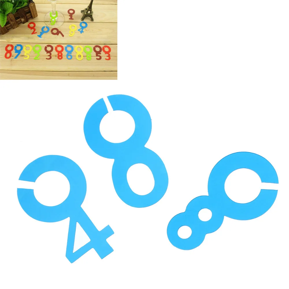 DoreenBeads Silicone Numbers Wine Glass Mark Table Decorations Wine
